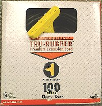 12/3 100' Black Rubber SJOOW w/Triple Tap